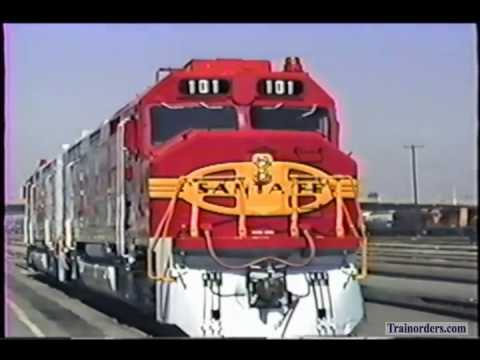 Classic Railroad Series 607 - Santa Fe Superfleet Warbonnets on Cajon Pass July 4, 1989