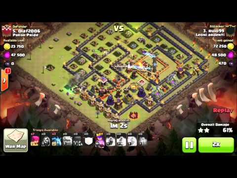 Clan war against " Polish Pride " 2 stars⭐️⭐️ to th10. part 1 | Clash of Clans
