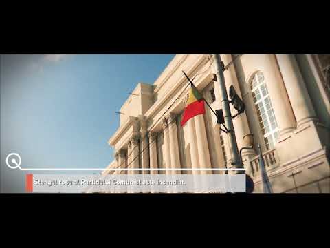 Se protestează în faţa Judeţenei de Partid #Revolutia1989 @TVRTimisoara