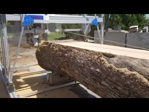 Using portable winch on D&L slabing mill