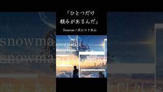 「ひとつだけ頼みがあるんだ」　Snowman / 灰に×りおん