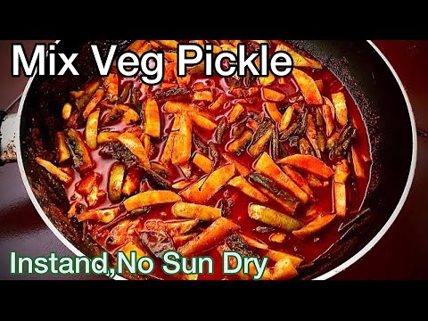 Mixed Veg Pickle  10 Mins| Instand Mix Veg Achar| Pickle Recipe |Jas World.
