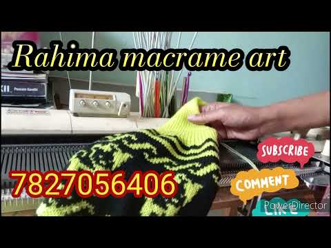 how to make a woollen baby frock on knitting machine /frock kaise banaye (@rahimamacrameart6409