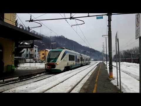 ARRIVO E PARTENZA DEL MINUETTO D. IN STAZIONE A ROBILANTE (CN) 6 - 1 - 2018