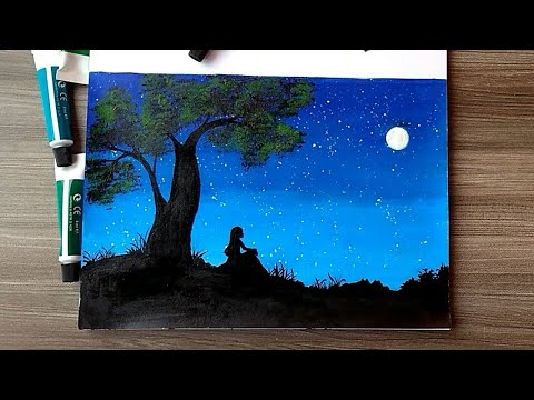 acrylic painting step by step instructions scenary by ris nanda
