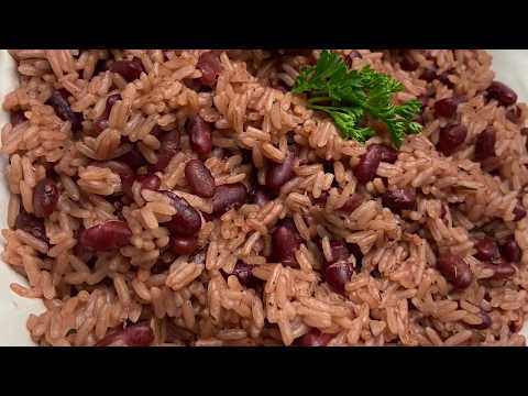 CARIBBEAN RICE AND PEAS | JAMAICAN RICE & PEAS IN INSTANT POT/PRESSURE COOKER| || FRUGALLYT