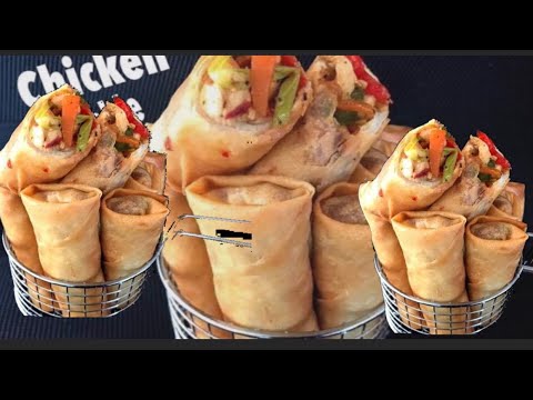 Chicken and vegetable Samosa Rolls ( ramadan recipes) Video