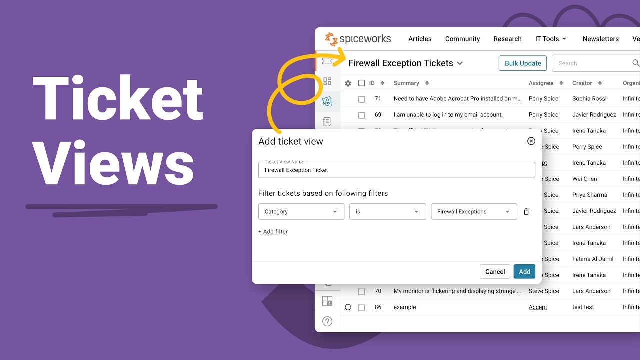 Mastering Ticket Views | Spiceworks Cloud Help Desk