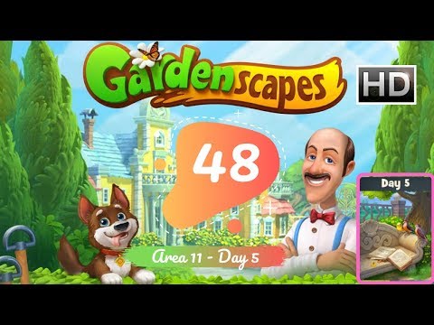 Gardenscapes Story Part 48 - Area 11 - Day 5 Gameplay Walkthrough [HD]