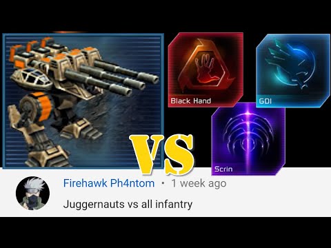 GDI Juggernaut vs All Infantry in C&C Kane's Wrath