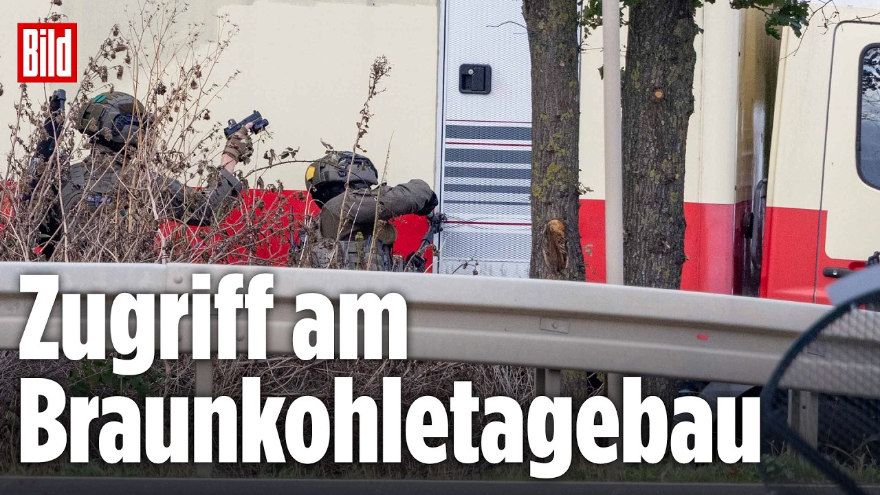 HAMBACHER FORST: Hier stürmt das SEK den LKW vom Strom-Saboteur