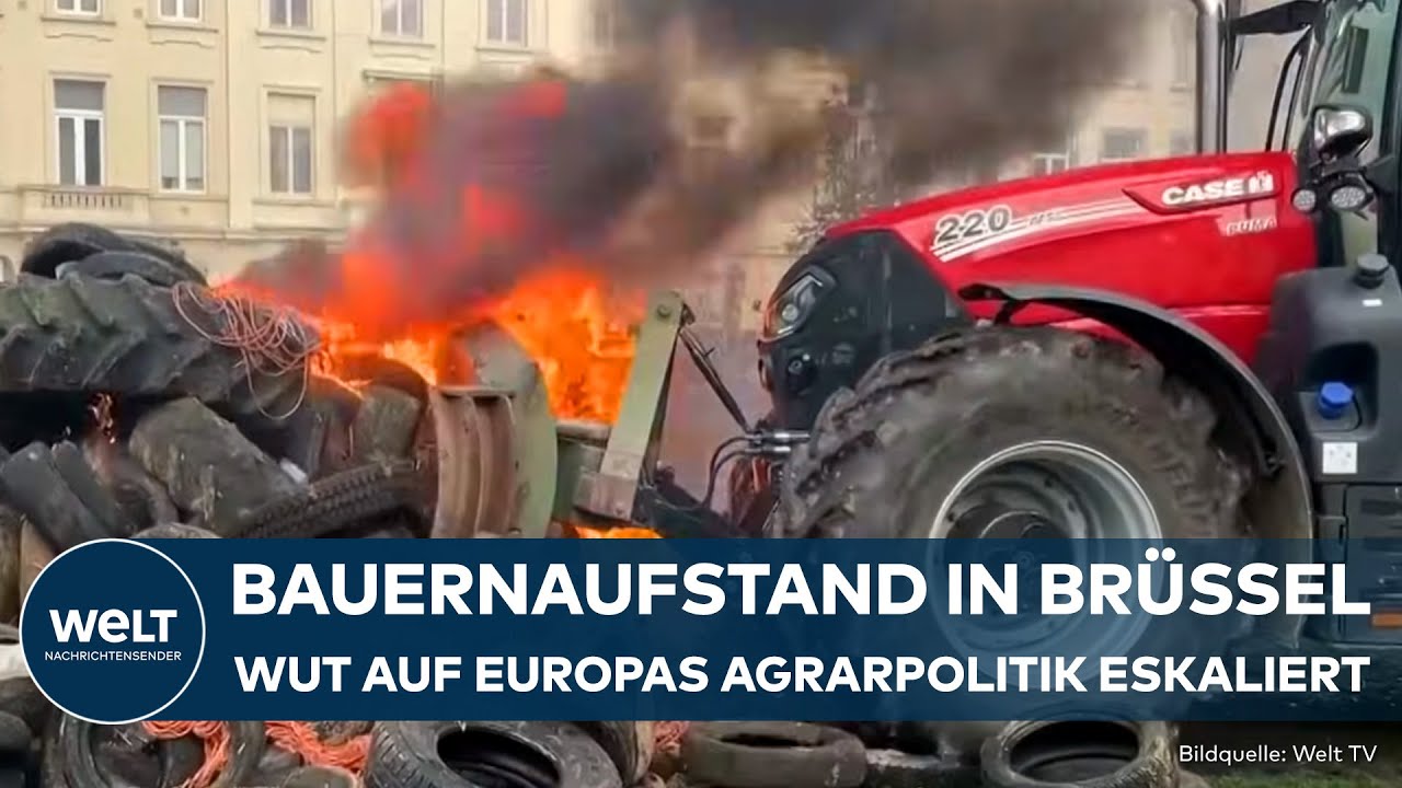 BRÜSSEL: Europas Bauern gegen den EU-Freihandel! Straßenschlachten eskalieren!