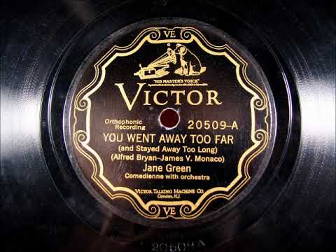 YOU WENT AWAY TOO FAR by Jane Green