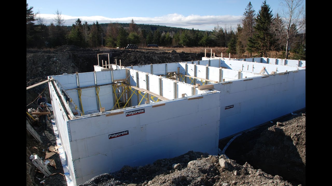 Polycrete- Big Block 1600 Insulated Concrete Forms ICF - Installation Video