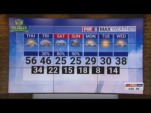 Partly cloudy Thursday; high of 56