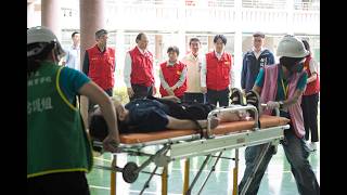 (影)視導學校地震避難掩護演練 賴清德肯定特殊生防災照顧及準備情形
