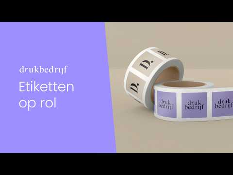 Bedrukte etiketten op rol