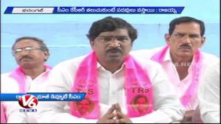 Ex Deputy Minister Rajaiah supports Municipal workers strike (25-07-2015)