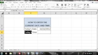 Excel Tutorial: Data-Entry How to Enter Current Date and Time