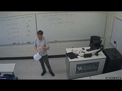 EM fields lecture 23 - energy of continuous charge distributions using potential and field