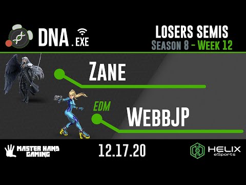DNA.EXE S8:W12 - Zane (Sephiroth) Vs. EDM | WebbJP (Zero Suit Samus) - L Semifinals