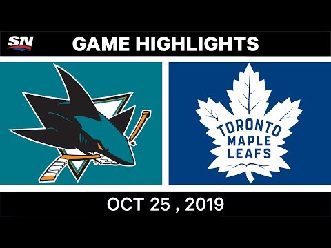 NHL Highlights | Sharks vs. Maple Leafs – Oct. 25, 2019