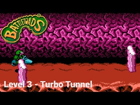 Battletoads - Level 3 - Turbo Tunnel (NES) ◀1440P/60▶