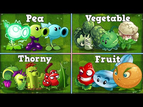 Random 4 Team Plants Battlez - Who Will Win? - PvZ 2 Team Plants vs Team Plants