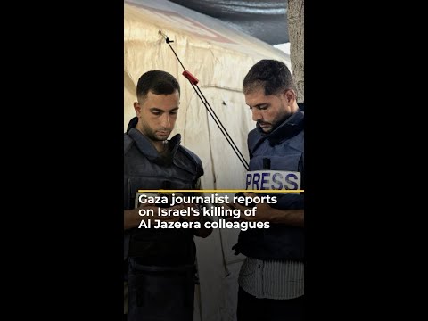 Gaza journalist reports on Israeli attack that killed Al Jazeera colleagues | AJ#shorts