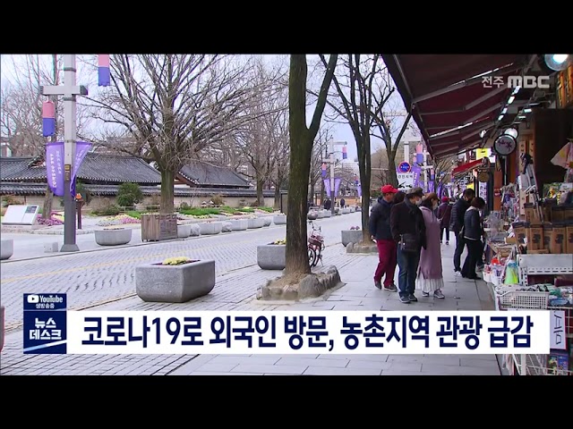 코로나19로 외국인 방문, 농촌지역 관광 급감