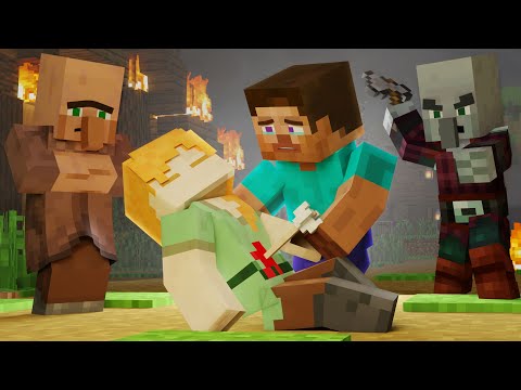 PILLAGER vs VILLAGER : Alex Is In Danger! - Episode 1 - Alex and  Steve Life ( Minecraft Animation)
