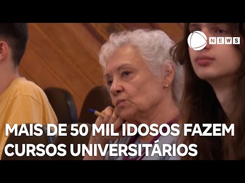 Mais de 50 mil pessoas com 60 anos ou mais fazem cursos universitários no Brasil