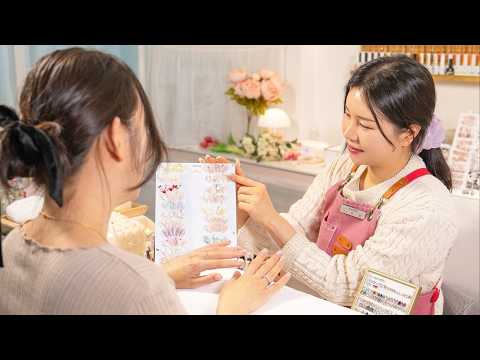 ASMR 💅 Balletcore Nägel | Ruhiger und gemütlicher Nagelsalon in Siheung | Schöne Nagel-Accessoires