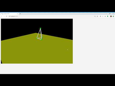 Bouncing tetrahedron w/ damping