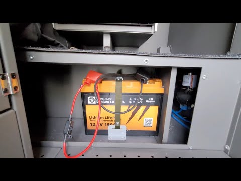 BRAVE! mobile home: AGM battery simply STUMPF replaced with lithium! Liontron 150 Ah. 3x power.