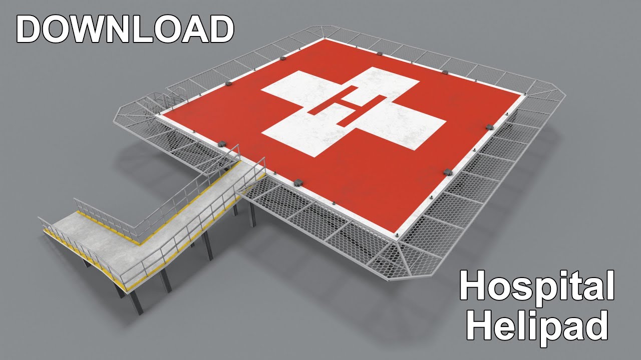 Hospital Heliporto --319-- Modelo 3D