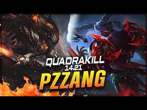 PZ ZZANG Yasuo QuadraKill - Yasuo vs Zed MID Patch 14.21 - Yasuo Gameplay