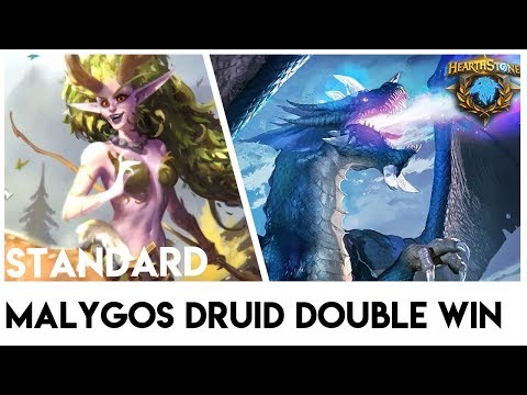 HUNTERACE'S MALYGOS DRUID DOUBLE WIN | HEARTHSTONE WITCHWOOD PATCH 11.2