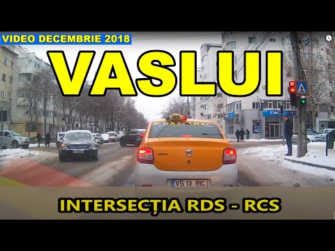 Orasul VASLUI traseu str Libertatii - OMV  - Traian video dec. 2018 Full HD 1080p