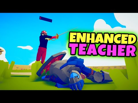 Enhanced Teacher vs Every Faction - TABS MODS GAMEPLAY