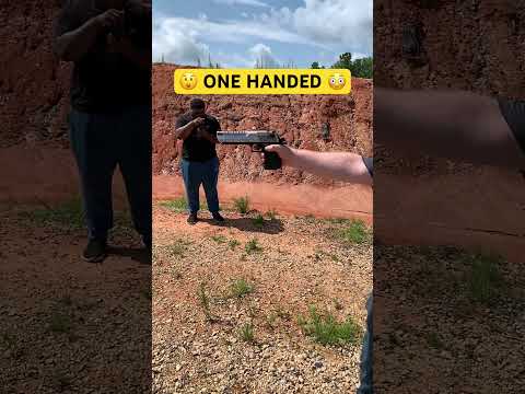 HE ONE HANDED A WHAT!?! Desert Eagle 50AE slow mo! #deserteagle #recoil #shooting #50cal