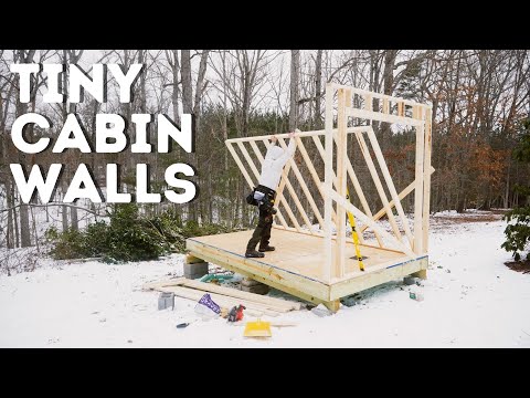 Raising the Cabin Walls - Micro Cabin that you can build Ep.3