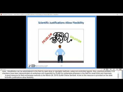 OLAW Webinar: Update on the AVMA Guidelines for the Euthanasia of Animals