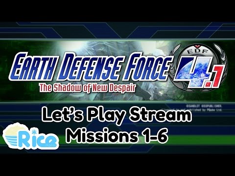 Let's Play Earth Defense Force 4.1 (Stream) - Missions 1-6