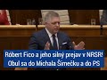 Róbert Fico A Jeho Silný Prejav V NRSR Obul Sa Do Michala Šimečku A Do PS