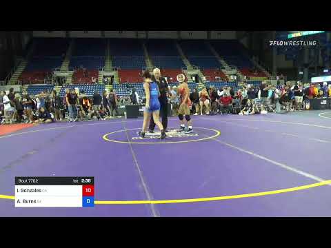 117 Lbs Round Of 32 - Isabella Marie Gonzales, California Vs Aubrey Burns, Indiana E354