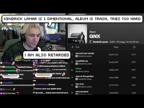 xQc Reacts to Kendrick Lamar's Album - GNX