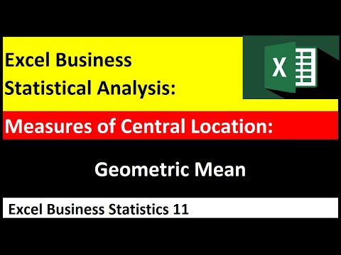 Excel Statistical Analysis 01 Data Statistics