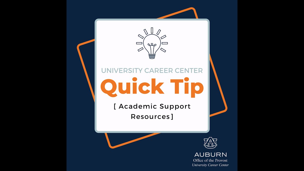 Academic Support Resources- Quick Tip