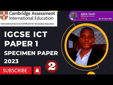 IGCSE ICT (0417/0983) Paper 1 Theory Specimen Paper 2023